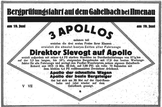 Apollo werbung