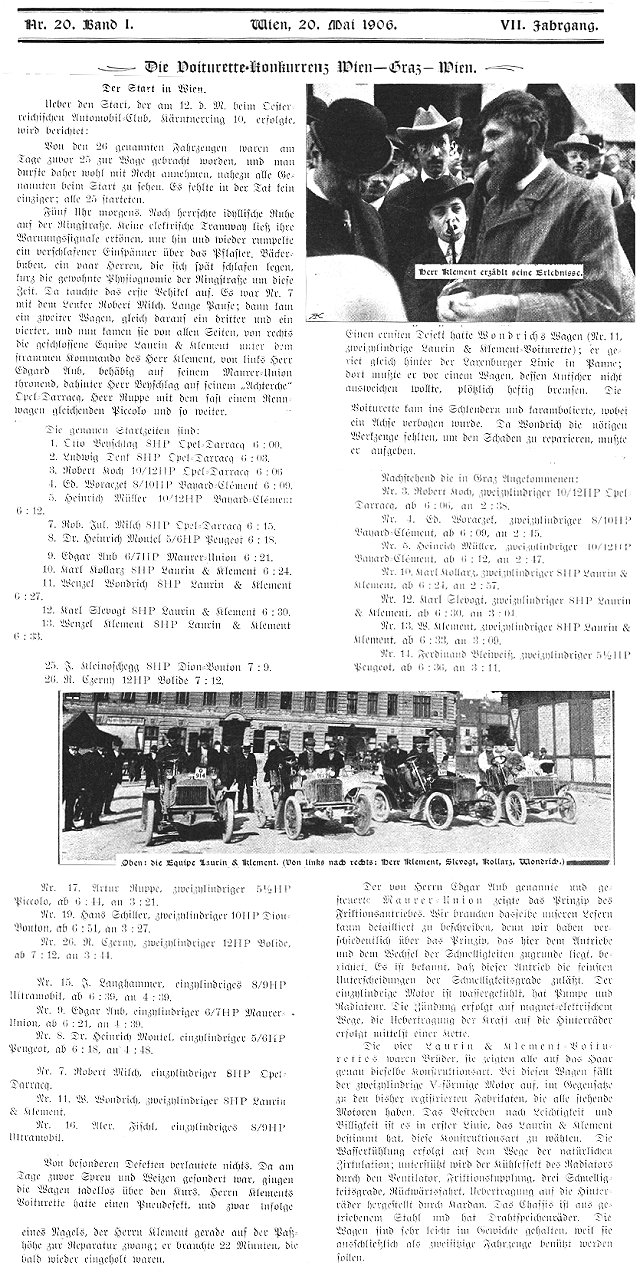 Fahrt wien-graz-wien 1906