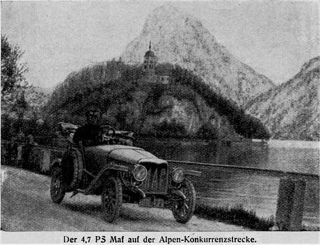 MAF 4,7PS un den Alpen 1911
