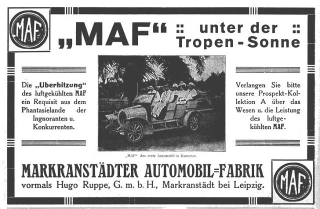 zeitungswerbung MAF 1913