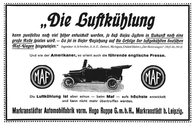 zeitungswerbung MAF 1913