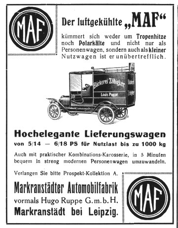 zeitungswerbung MAF 1913