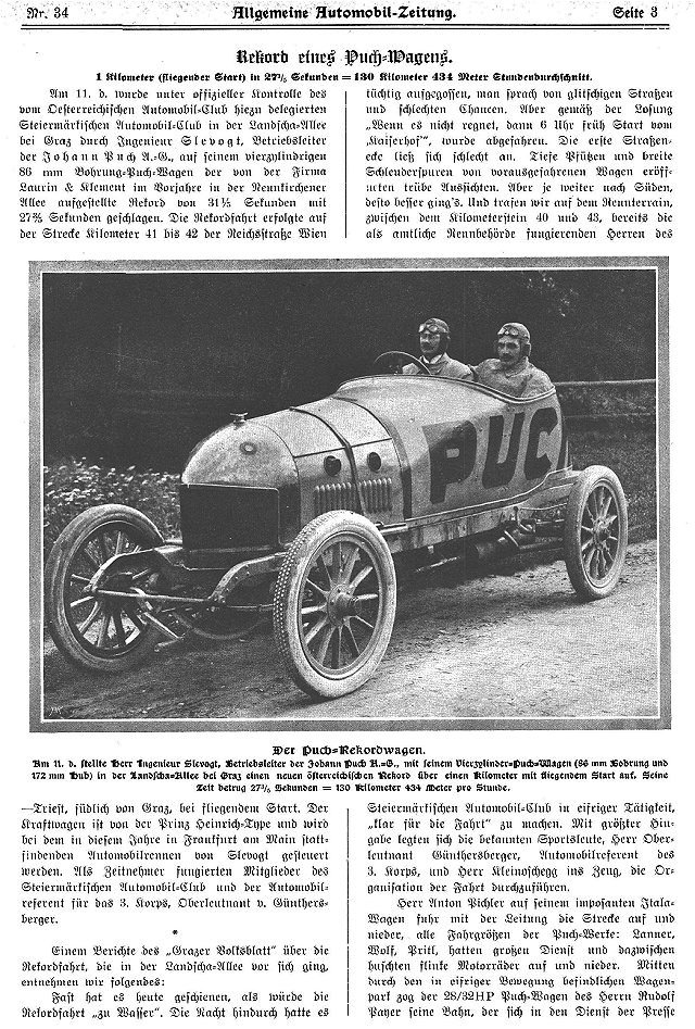 Rekordfahrt 1909