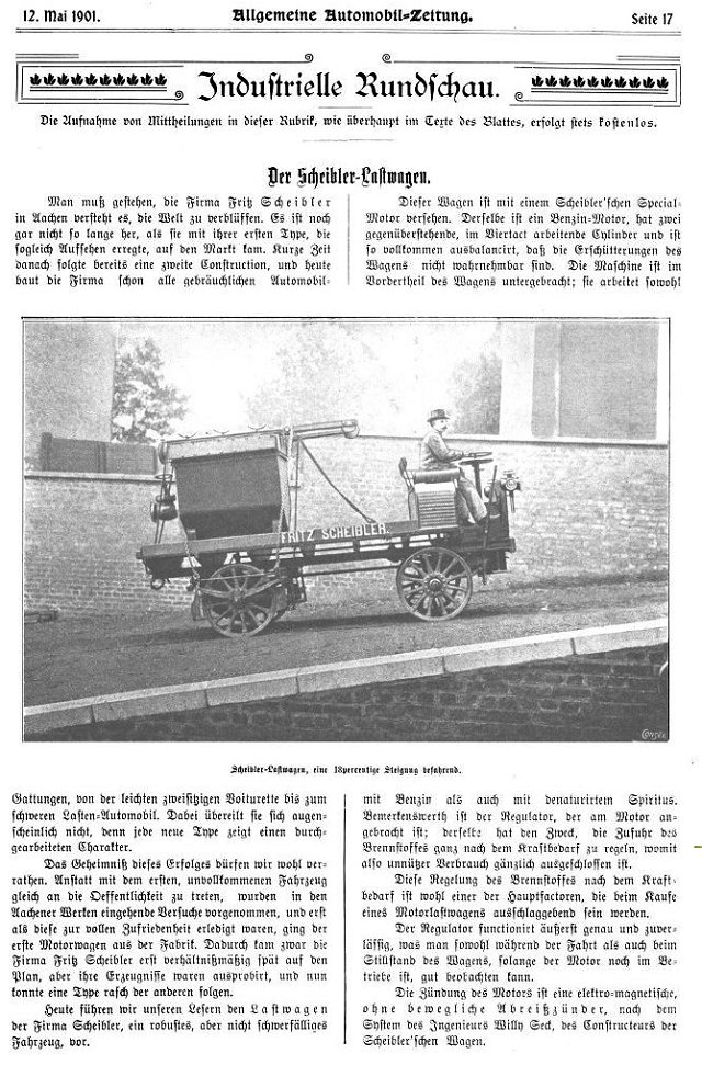 Scheibler LKW 1901